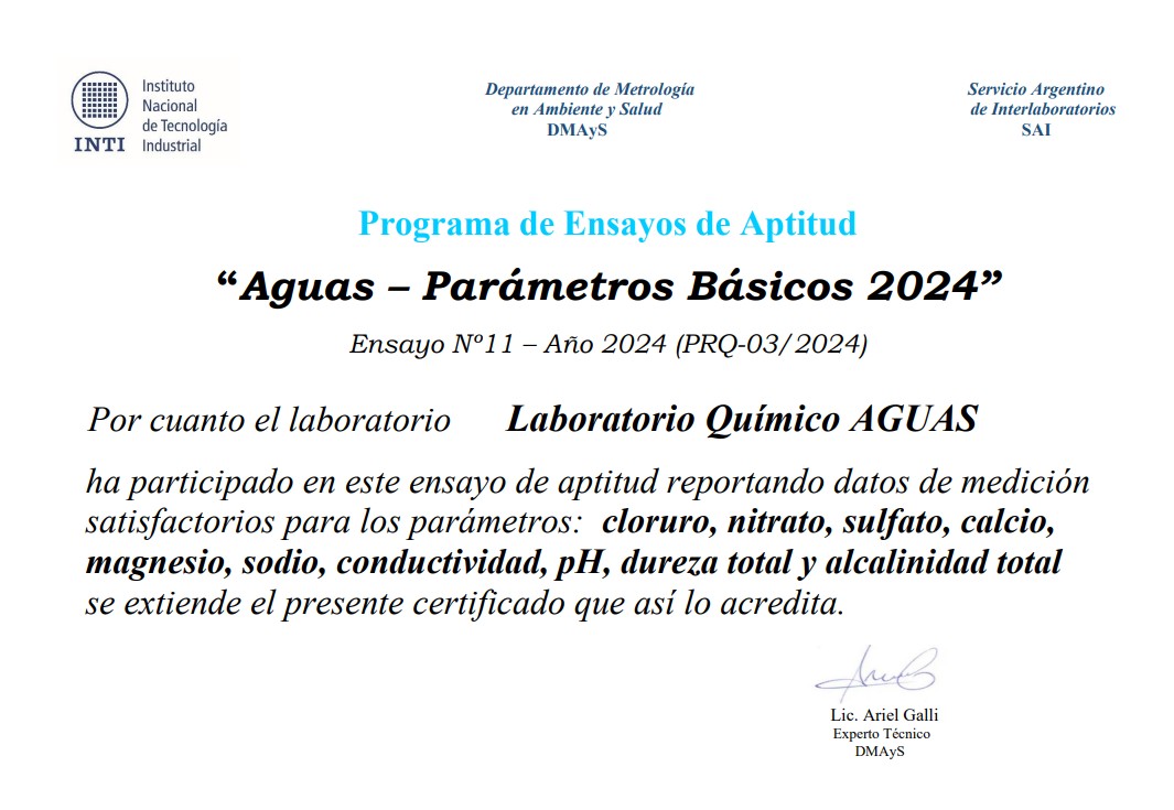 INTI Certificado 2024